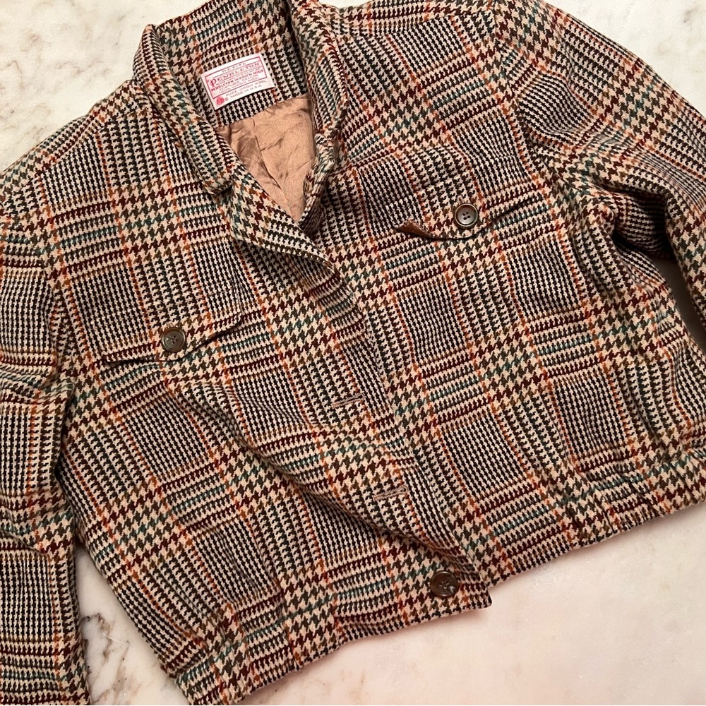 Pendleton houndstooth wool coat